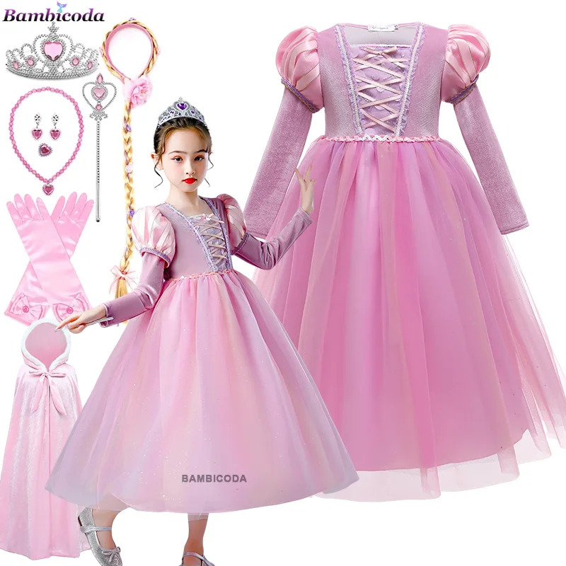 Anime Cosplay Youtube Shorts - Rapunzel Princess Dress Girl Cloak Hooded