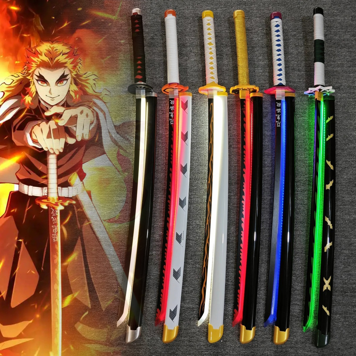 Anime Cosplay Katana - 31/40inch Demon Slayer Katana Luminous Sword