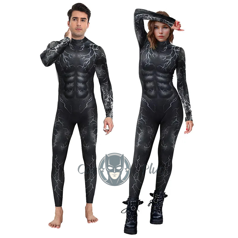 Anime Cosplay Dress For Men - Venom vs Spider-Man Cosplay Jumpsuit Halloween