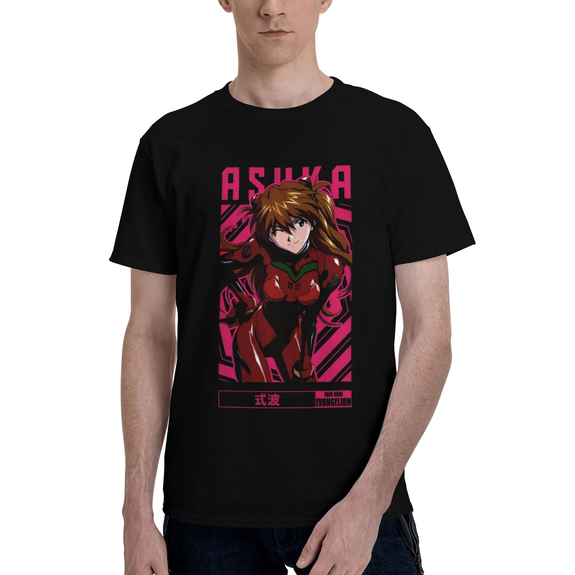Anime Cosplay Idea - E-Evangelions Tshirt Men Fashion Tees Top