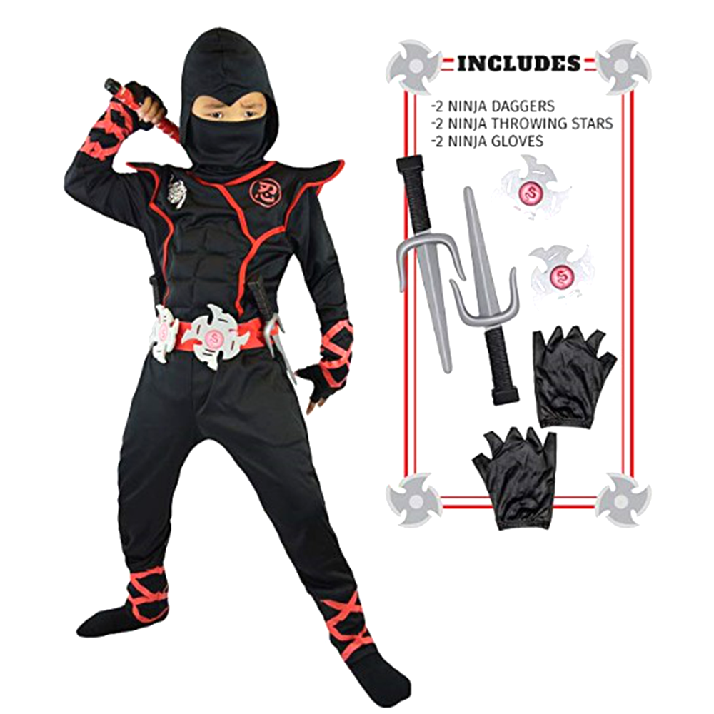 Boys Ninja Deluxe Costume With - Anime Cosplay Idea recension och pris